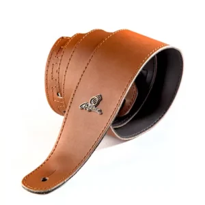 Camel Covered Leather Strap for Guitars