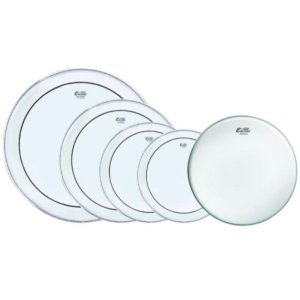 The Encore series is Remo’s budget friendly range offering great quality drum heads at an affordable price. This is a Top/Batter set for a 5-piece drum Set, with Double-ply Pinstripe Clears & 14″ Coated snare drum head.