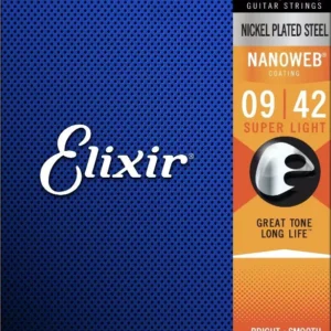 Elixir Nickel Plated Steel Strings are expertly engineered to provide a longest-lasting bright tone with a vibrant presence and dynamic punch. Enhance your playing experience thanks to the playability and comfortable, smooth feel of Elixir Strings. Don't let anything get in the way of being able to play whenever and wherever creativity strikes.