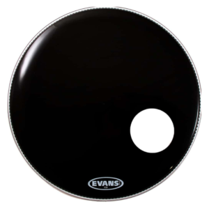 Evans EQ3 resonant series features an offset 5″ microphone port in a single ply of 10mil film. The series is a very popular choice for both players and engineers.