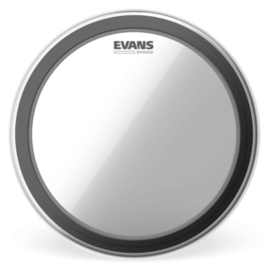 Evans EMAD2 series features two plies of film. The outer ply of 7mil and an inner ply of 10mil film provides an enhanced attack, focus and durability. The unparalleled industry standard Externally Mounted Adjustable Damping (EMAD) system allows the player to adjust attack and focus.