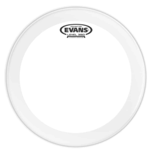 Evans EQ3 series features two plies of 6.5mil film and provides a controlled low-end rumble and focused attack. Its articulation and endurance make the EQ3 especially suitable for live playing and will not distort under heavy hitting.