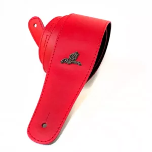 Red Covered Leather Strap for Guitar