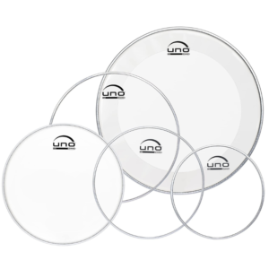 Uno Drumheads are an affordable alternative to premium USA drumheads. In an effort to satisfy customer demands while remaining competitive we are happy to announce several changes to our Uno by Evans program resulting in significantly reduced pricing. All drumheads are now packed in clear polybags marked with sticker labels. They feature the same film types used on USA drumheads.