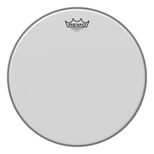 The Ambassador® X Coated drumhead features enhanced attack with wider midrange tones and increased durability. Constructed with 1-ply 12-mil coated film, Ambassador® X Coated heads provide a unique feel for enhanced stick rebound.