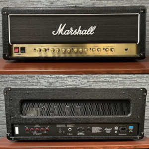 Marshall's DSL100HR is an all-tube, twin-channel beast capable of conjuring any classic Marshall sound. Four ECC83s in the preamp section (in concert with the amp's gain/master volume arrangement) give you stunning tone-shaping mojo, and with four EL34s in the engine room, you've got the volume to rule any stage in the world. Sporting, in fact, precisely the same tube complement and feature set as the original DSL100, this monster has critical upgrades that give you even more control over your sound. You now get a Resonance control (as opposed to the original's fixed deep switch), letting you dial in your preferred amount of low-end girth. You also get studio-grade digital reverb (instead of spring), high and low power settings, and an effects loop. Marshall has even included a 2-way footswitch for channel switching and FX loop on/off.